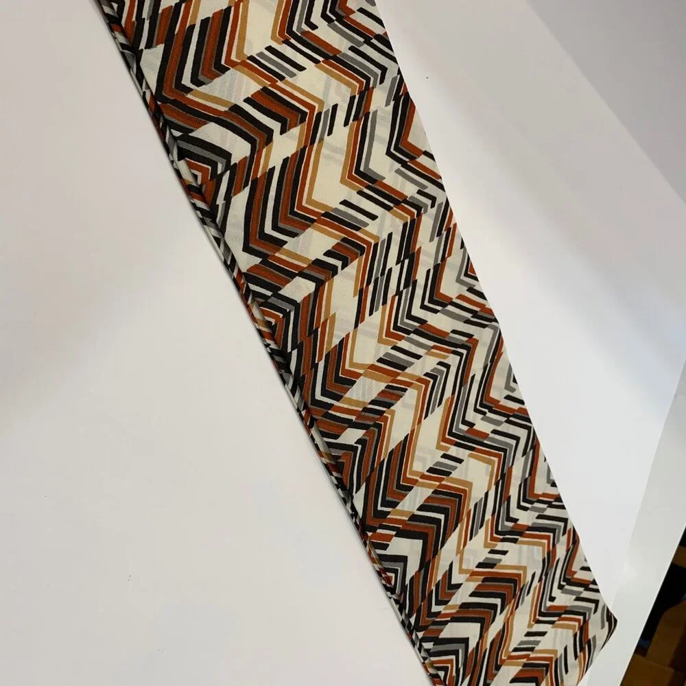 VTG Rectangular Fashion Scarf EUC Multicolor Chevron 60s 70s Retro Look